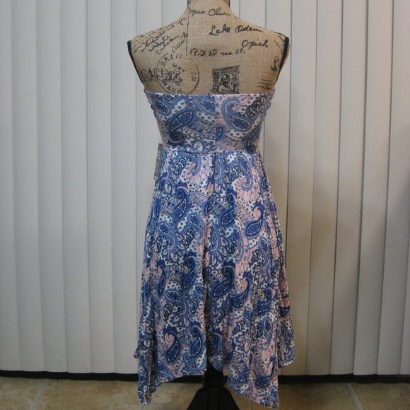NWT Express paisley handkerchief hem dress XS - Picture 4 of 5